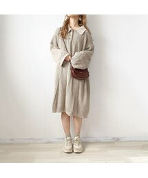 merrylatte | 襟付きかぎ編みニットワンピ(ワンピース)
