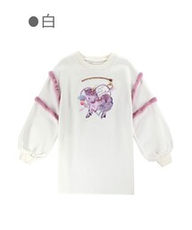 Bobon21 | ユニコーンZIP裏起毛ビッグスウェット-全３色-(ワンピース)