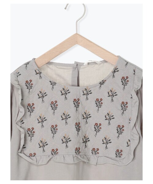 ehka sopo（エヘカソポ）の「≪USED≫スクエア刺繍ブラウス（トップス・ブラウン/ミント・F）」の3枚目の写真