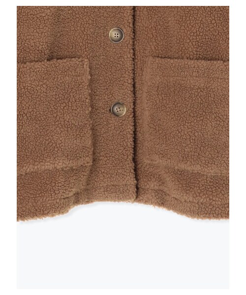 ehka sopo（エヘカソポ）の「衿付ボアジャケット（ジャケット/アウター・ベージュ/キャメル・F）」の5枚目の写真