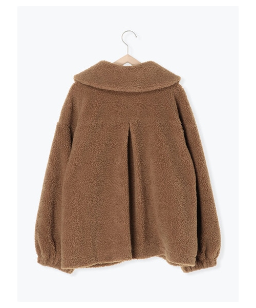 ehka sopo（エヘカソポ）の「衿付ボアジャケット（ジャケット/アウター・ベージュ/キャメル・F）」の2枚目の写真