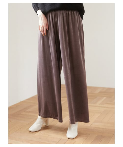 Green Parks(グリーンパークス)の「・RAY CASSIN ベロアコールワイドパンツ(パンツ・ブラック/グレーベージュ/グリーン/ブルー・F)」の14枚目の写真