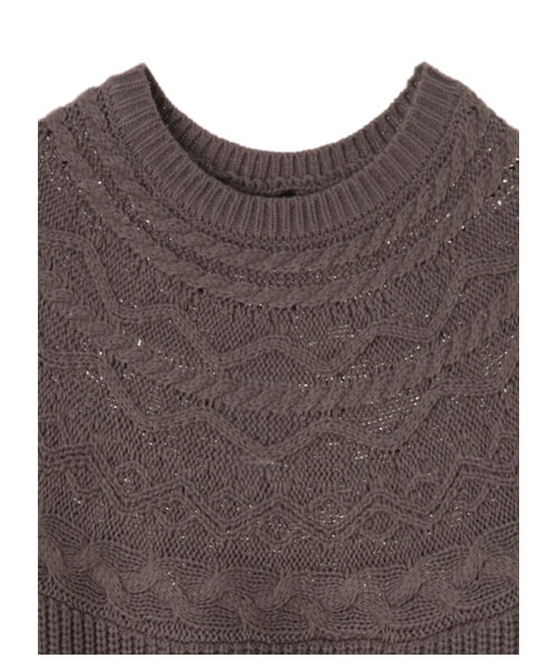 Green　Parks（グリーンパークス）の「・SUGAR SPOON キュウシンアミプルオーバー（トップス・アイボリー/ベージュ/グレーベージュ・F）」の11枚目の写真