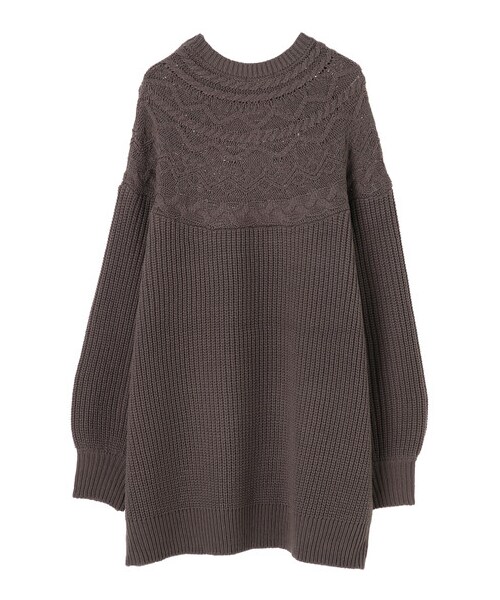 Green　Parks（グリーンパークス）の「・SUGAR SPOON キュウシンアミプルオーバー（トップス・アイボリー/ベージュ/グレーベージュ・F）」の10枚目の写真