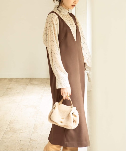 Noble（ノーブル）の「《予約》T/WダブルクロスVネックワンピース