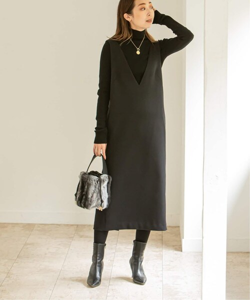 Noble（ノーブル）の「《予約》T/WダブルクロスVネックワンピース