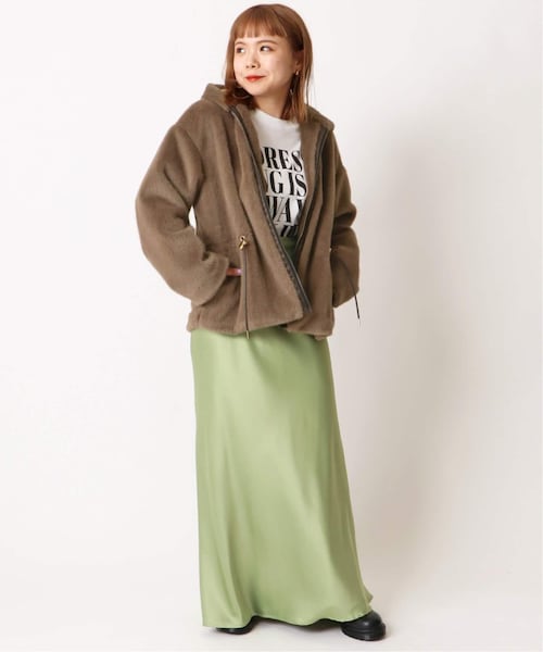 U by SPICK&SPAN フーディー フェイクファーコート U by SPICK＆SPAN 