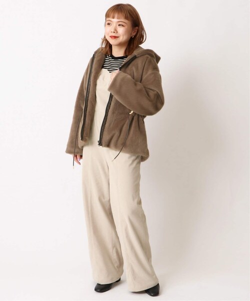 U by SPICK&SPAN フーディー フェイクファーコート U by SPICK＆SPAN 