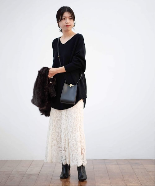 IENA - 【新品】VERMEIL par iena スムースワイドVネックプルオーバー VERMEIL par iena（ヴェルメイユパーイエナ）の「《追加2予約