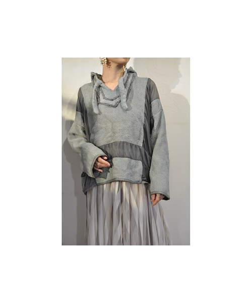 RehersalL（リハーズオール）の「トリミングメキシカンパーカー（パーカー・レディース・ホワイト/ブルー/グレー/その他・one）」の4枚目の写真