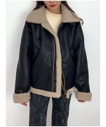 no brand | oversize mustang(ムートンコート)