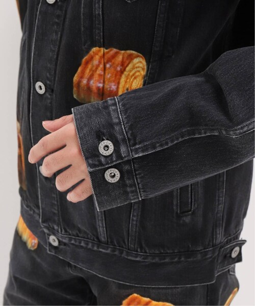 WISM（ウィズム）の「FOOD HAND-PAINTED DENIM JACKET（ジャケット/アウター・ブラック/M/残り1点/L）」の9枚目の写真