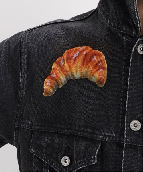 WISM（ウィズム）の「FOOD HAND-PAINTED DENIM JACKET（ジャケット/アウター・ブラック/M/残り1点/L）」の10枚目の写真