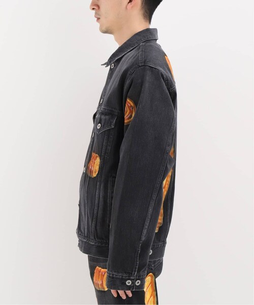 WISM（ウィズム）の「FOOD HAND-PAINTED DENIM JACKET（ジャケット/アウター・ブラック/M/残り1点/L）」の4枚目の写真