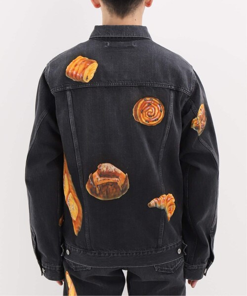 WISM（ウィズム）の「FOOD HAND-PAINTED DENIM JACKET（ジャケット/アウター・ブラック/M/残り1点/L）」の5枚目の写真