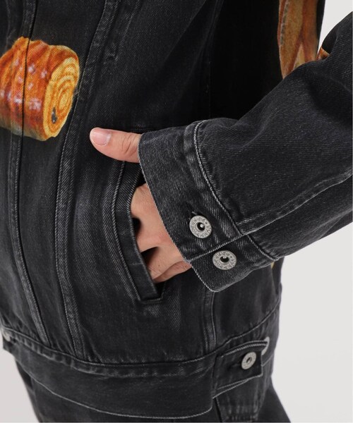 WISM（ウィズム）の「FOOD HAND-PAINTED DENIM JACKET（ジャケット/アウター・ブラック/M/残り1点/L）」の14枚目の写真