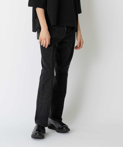 JieDaジエダ　USED FLARE DENIM PANTS ブラックデニム1 Jieda（ジエダ）の「USED FLARE DENIM PANTS（）」 - WEAR