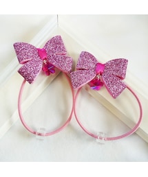 Handmade（ハンドメイド）の「ラメリボンヘアゴム（ヘアゴム・キッズ）」