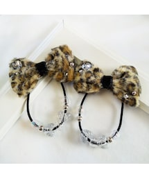 Handmade（ハンドメイド）の「レオパードリボンヘアゴム（ヘアゴム・キッズ）」