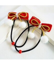 Handmade（ハンドメイド）の「クリスマスチェリーヘアゴム（ヘアゴム・キッズ）」