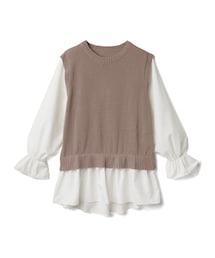 GRL | ニットベストドッキングブラウス(シャツ/ブラウス)