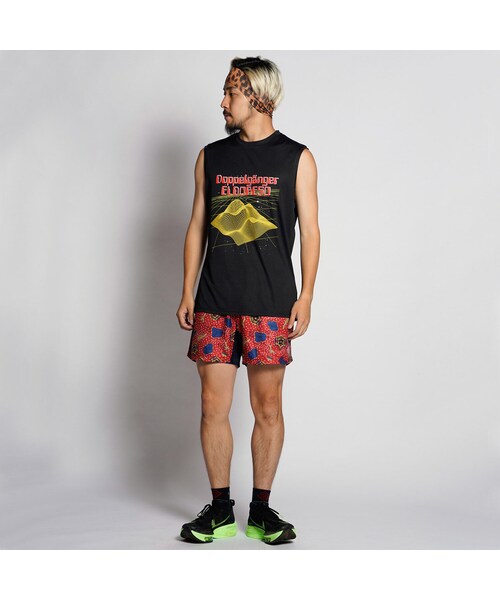 エルドレッソ×アシックス　コラボ　ノースリーブ　L ELDORESO タンクトップ 黒 L asics - 黒Lエルドレッソ アシックス