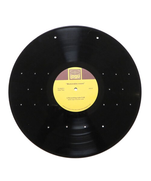 キーラック  玄関  壁掛け 本物のレコードで出来た アクセサリーラック   キーホルダー掛け  ミラー付　KR-003