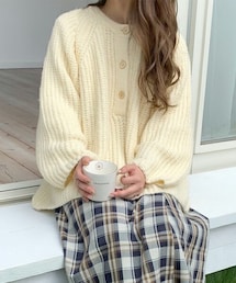 chocomee | ボタンニット(ニット/セーター)