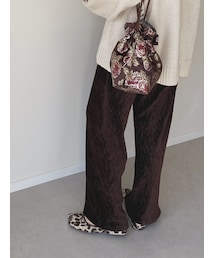 OpenCLOSE | Glossy velor pants(その他パンツ)