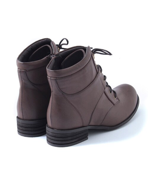 PAGEBOY(ページボーイ)の「リブ付きレースアップショートブーツ(シューズ・レディース・グレー/ブラック/ブラウン/キャメル・M/L)」の6枚目の写真