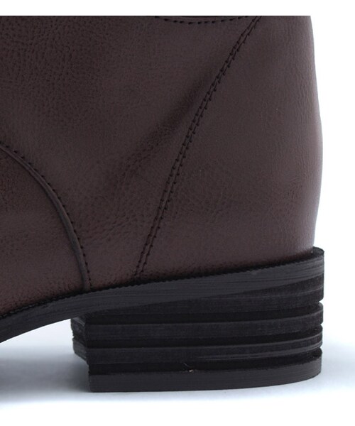 PAGEBOY(ページボーイ)の「リブ付きレースアップショートブーツ(シューズ・レディース・グレー/ブラック/ブラウン/キャメル・M/L)」の9枚目の写真