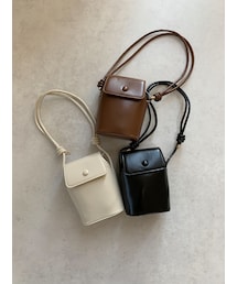 no brand | フェイクレザーミニポシェット(ショルダーバッグ)