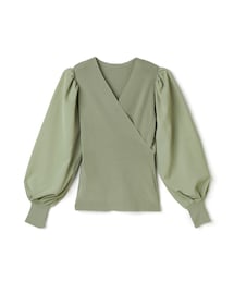 GRL | 袖切り替えカシュクールニットトップス(ニット/セーター)