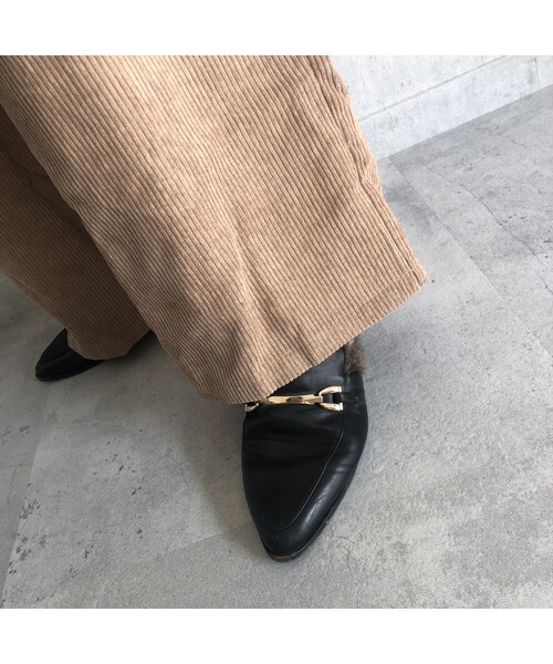 copine(コピン)の「ベルト取り外し可能!ハイライズタック入りソフトコーデュロイワイドパンツ(その他パンツ・レディース・その他)」の9枚目の写真