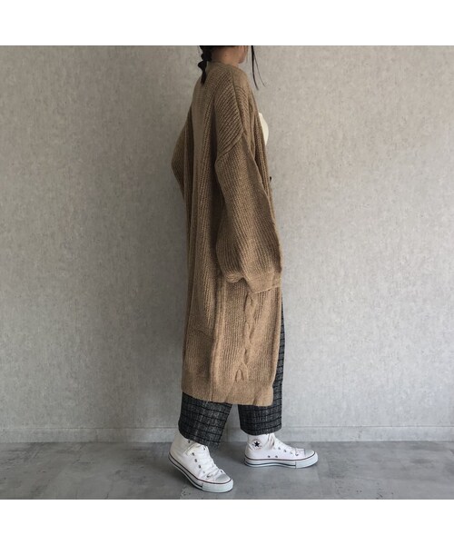 copine（コピン）の「あったか素材！ウエストゴムチェック柄タックパンツ【クリックポスト対象商品】（その他パンツ・レディース・その他）」の9枚目の写真