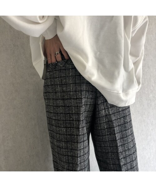copine（コピン）の「あったか素材！ウエストゴムチェック柄タックパンツ【クリックポスト対象商品】（その他パンツ・レディース・その他）」の14枚目の写真