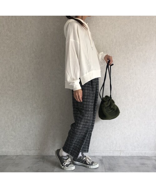 copine（コピン）の「あったか素材！ウエストゴムチェック柄タックパンツ【クリックポスト対象商品】（その他パンツ・レディース・その他）」の12枚目の写真