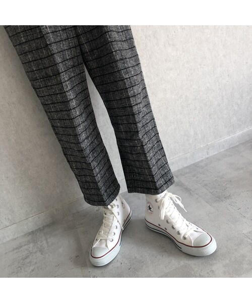 copine（コピン）の「あったか素材！ウエストゴムチェック柄タックパンツ【クリックポスト対象商品】（その他パンツ・レディース・その他）」の6枚目の写真