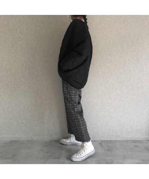 copine（コピン）の「あったか素材！ウエストゴムチェック柄タックパンツ【クリックポスト対象商品】（その他パンツ・レディース・その他）」の4枚目の写真