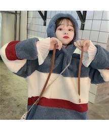 レディース NOTKNOWNG ボアパーカー丈短め 韓国