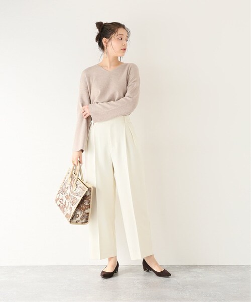 B.C STOCK(ベーセーストック)の「ペグトップパンツ(パンツ・ホワイト/フリー/在庫あり)」の3枚目の写真