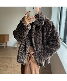 《予約販売》leopard fur jacket/2colors_no0123