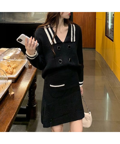 no brand（ノーブランド）の「セットアップ 2点セット ニット ニット