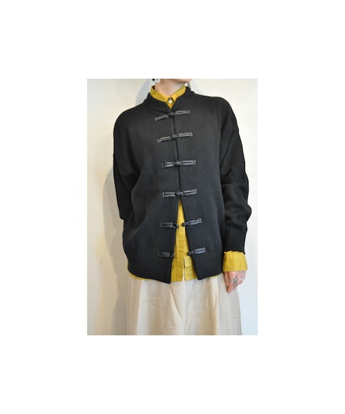 FLAG by ALEXIA STAM（フラッグバイアリシアスタン）の「チャイナニットジャケット（その他アウター・レディース・レッド/グレー/ブラック・one）」の2枚目の写真