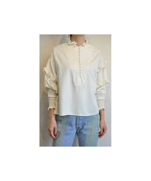 RehersalL（リハーズオール）の「ツイルフリルブラウス（シャツ 
