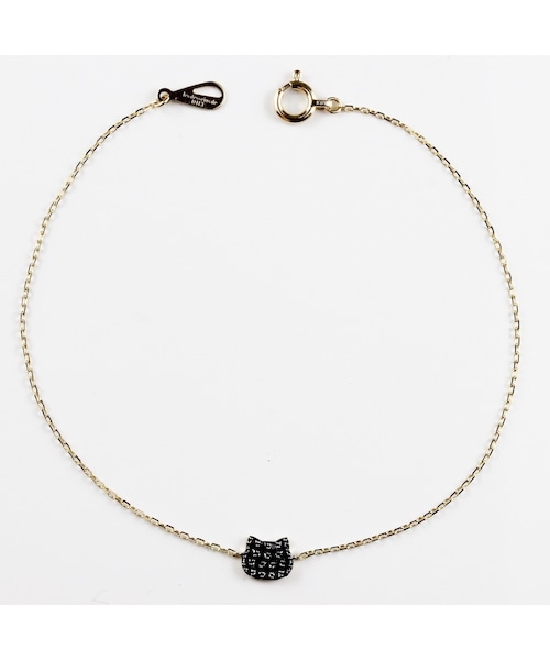 pinacoteca（ピナコテーカ）の「ピナコテーカ 742 ブラック キャット フェイス パヴェ ダイヤモンド ブレスレット（ブレスレット・レディース・ゴールド・16.5cm）」の4枚目の写真