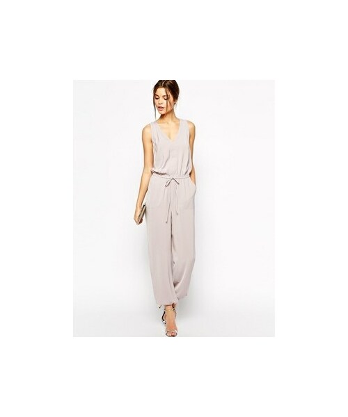 warehouse khaki jumpsuit