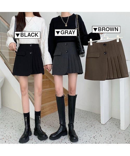 no brand（ノーブランド）の「スカート プリーツスカート