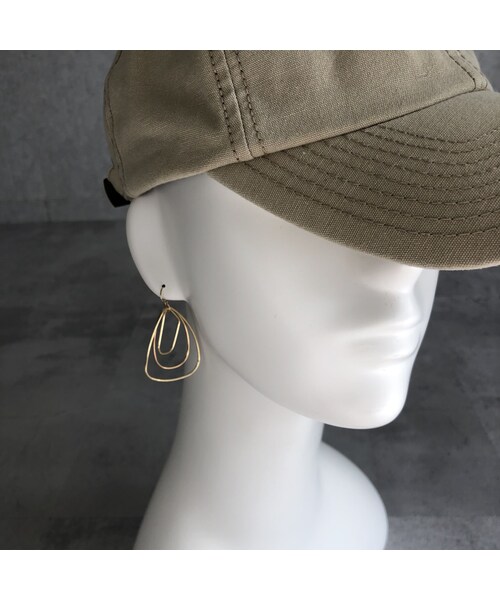 copine(コピン)の「華奢変形サークル3連ピアス/イヤリング【クリックポスト対象商品】(ピアス(両耳用)・レディース・その他)」の6枚目の写真