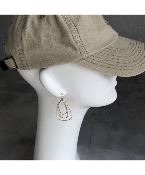 copine(コピン)の「華奢変形サークル3連ピアス/イヤリング【クリックポスト対象商品】(ピアス(両耳用)・レディース・その他)」の9枚目の写真